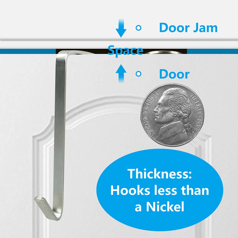 Vantasii 10 Pack Over The Door Metal Hook Hanger to Fit Interior Doors with Thickness from 1.65"" - Image 4